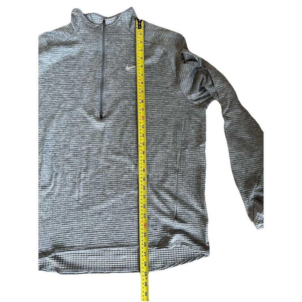 Nike Sphere Element 1/2 Zip Running Top XL Gray Heather Thumbholes 683906-066 - Picture 9 of 11